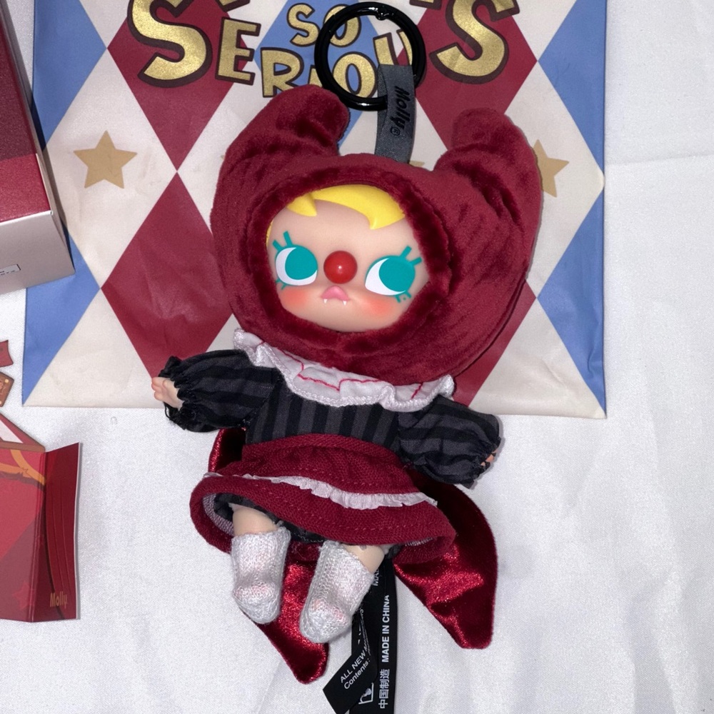 “Crimson Dancer” Molly from “Why So Serious?” PopMart plush bag charm blind box